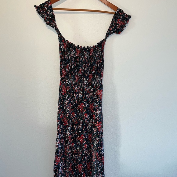 Lulu’s View from the Meadow black floral off the shoulder dress - Picture 4 of 6